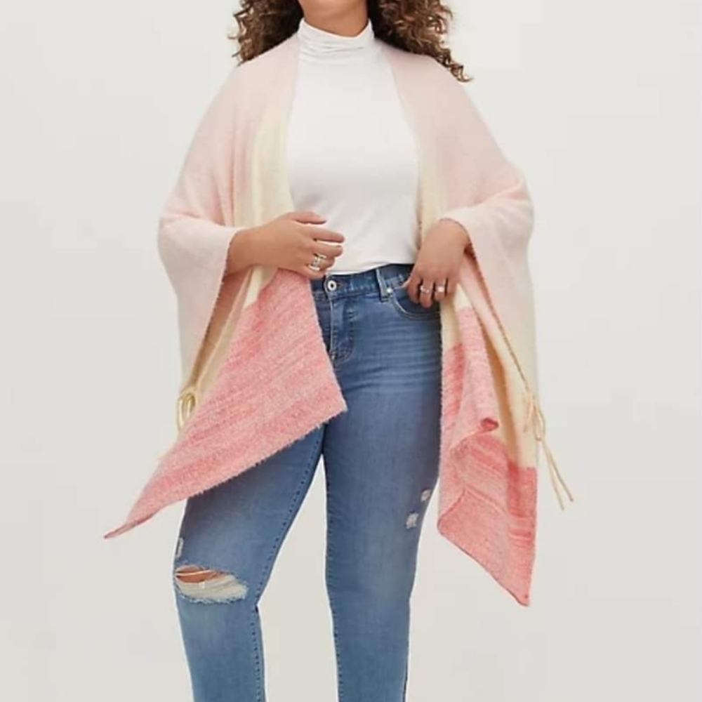 Torrid Multi Colorblock Ruana - Picture 1 of 2